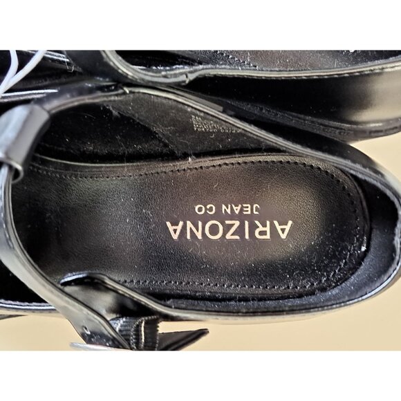 Y2K Black Chunky Mary Jane Platform Shoes Goth Buckle Lug Sole Women's 8 NEW - Picture 3 of 7